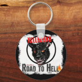 Hellhound Round Sleutelhanger (Voorkant)