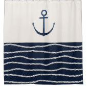 Helling en ankerpatroon douchegordijn (Voorkant)