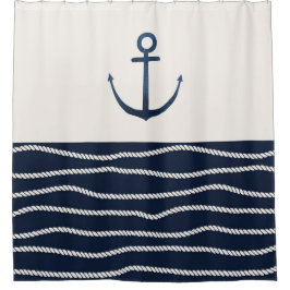 Helling en ankerpatroon douchegordijn