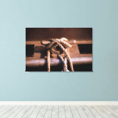 Helling verbonden met een Stropdas van een boot Canvas Afdruk (Insitu (Houten vloer))