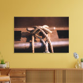Helling verbonden met een Stropdas van een boot Canvas Afdruk (Insitu (Woonkamer))