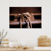 Helling verbonden met een Stropdas van een boot Poster (Keuken)