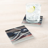 Helling verbonden met twee bollen glazen onderzetter (Schuin)