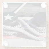 Helling verbonden met twee bollen glazen onderzetter (Achterkant)