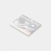 Helling verbonden met twee bollen post-it® notes (Schuin)