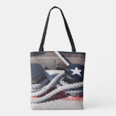 Helling verbonden met twee bollen tote bag (Achterkant)