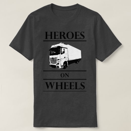 hellingen op wielvrachtwagenchauffeur t-shirt (Design voorkant)