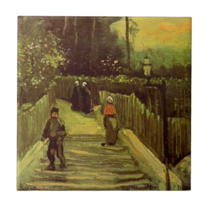 Hellingpad in Montmartre door Vincent van Gogh Tegeltje