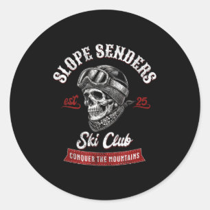 Hellings senders freestyle skiën skiërs winter ronde sticker