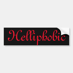 Helliphobische angst voor de hel bumpersticker