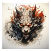Hellish Beast Ink Schilderij Foto Afdruk (Voorkant)