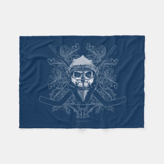 Hellish Hockey Goalie Fleece Blanket Deken (Voorkant (Horizontaal))