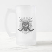 Hellish Hockey Goalie Frosted Glass Mok (Links)