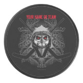 Hellish Hockey Goalie (gepersonaliseerd) Puck (Voorkant)