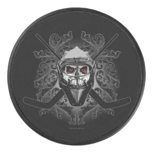 Hellish Hockey Goalie Hockey Puck (Voorkant)