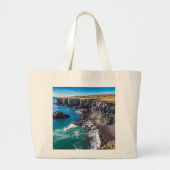 Hellnahraun Coast, IJsland Grote Canvas tas (Voorkant)