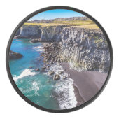 Hellnahraun Coast, IJsland Hockey Puck (Voorkant)
