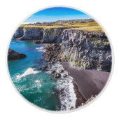 Hellnahraun Coast, IJsland Keramische Knop (Voorkant)