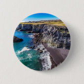 Hellnahraun Coast, IJsland Ronde Button 5,7 Cm (Voorkant)