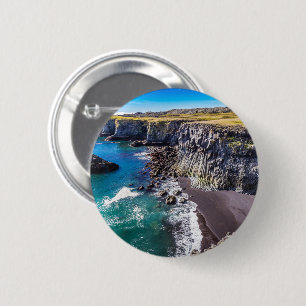 Hellnahraun Coast, IJsland Ronde Button 5,7 Cm
