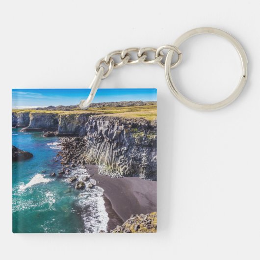 Hellnahraun Coast, IJsland Sleutelhanger (Achterkant)