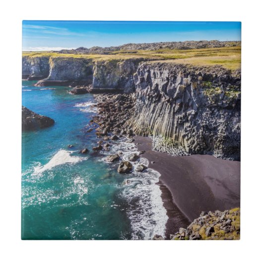 Hellnahraun Coast, IJsland Tegeltje (Voorkant)