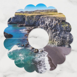 Hellnahraun Coast, IJsland Wijnglaslabel