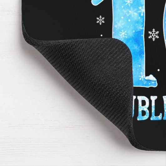 Hello 10 Double Digits Snowflakes Winter Christmas Muismat (Hoek)