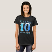 Hello 10 Double Digits Snowflakes Winter Christmas T-shirt (Voorkant volledig)