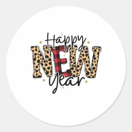 Hello 2022 Happy New Year 2022 Ronde Sticker (Voorkant)