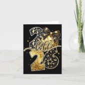 Hello 2026 Coquette Bow Leopard New Years Eve Part Kaart (Voorkant)