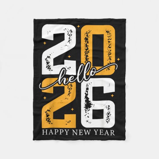Hello 2026 Happy New Year 2026 New Year's Eve Part Fleece Deken (Voorkant)