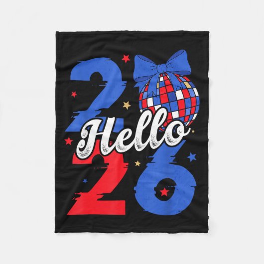 Hello 2026 Happy New Year 2026 New Year's Eve Part Fleece Deken (Voorkant)