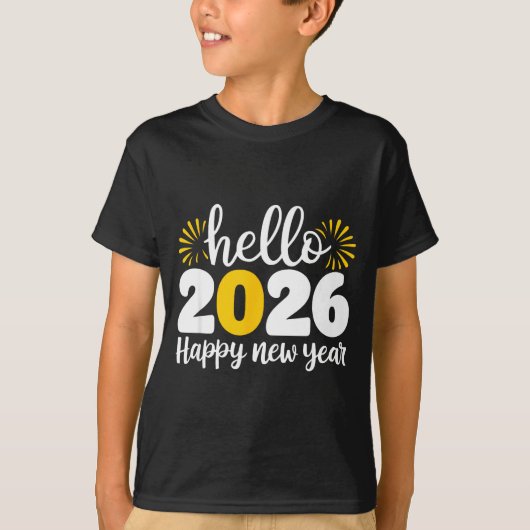 Hello 2026 Happy New Year 2026 New Year's Eve Part T-shirt (Voorkant)
