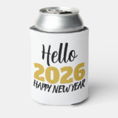 Hello 2026 Happy New Year Blikjeskoeler (Blikje Achterkant)