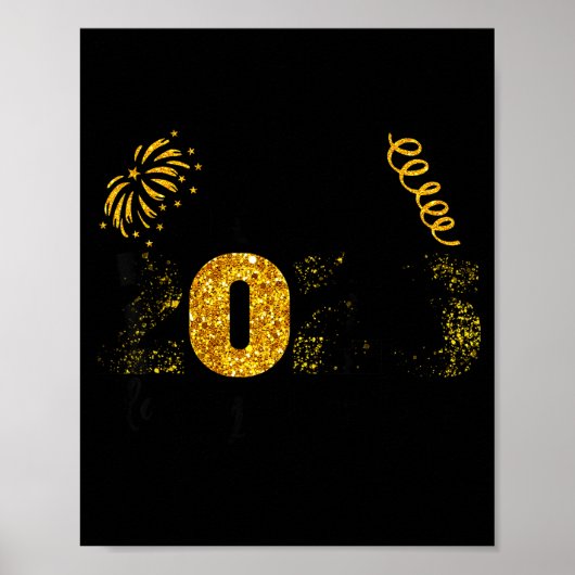 Hello 2026 Happy New Year Countdown Party Family M Poster (Voorkant)