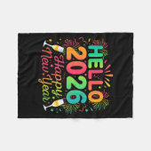 Hello 2026 Happy New Year Eve Party Countdown Fire Fleece Deken (Voorkant (Horizontaal))