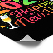 Hello 2026 Happy New Year Eve Party Countdown Fire Poster (Hoek)