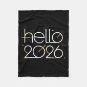 Hello 2026 Happy New Year Fireworks Celebration  Fleece Deken (Voorkant)