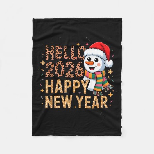 Hello 2026 Happy New Year  Fleece Deken (Voorkant)