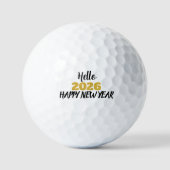 Hello 2026 Happy New Year Golfballen (Voorkant)