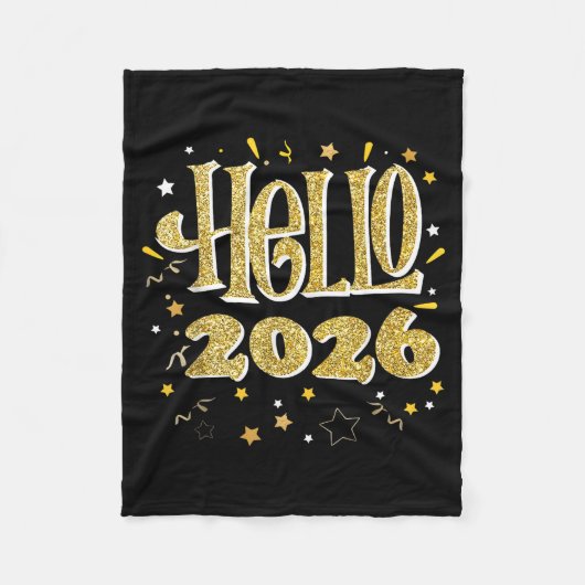 Hello 2026 Happy New Year Pajama Funny Family Matc Fleece Deken (Voorkant)