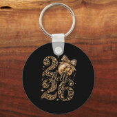 Hello 2026 Leopard Coquette Disco Ball Happy New Y Sleutelhanger (Voorkant)