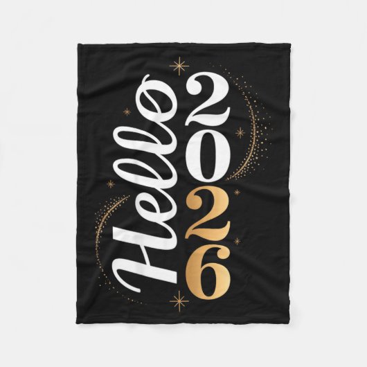 Hello 2026 New Year Celebration Eve Party Men Wome Fleece Deken (Voorkant)