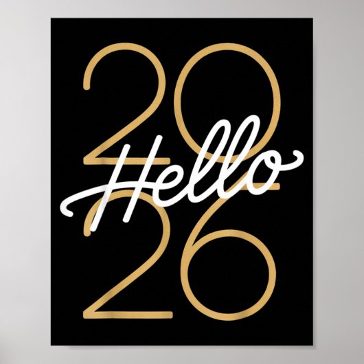 Hello 2026 New Year Celebration Eve Party Men Wome Poster (Voorkant)
