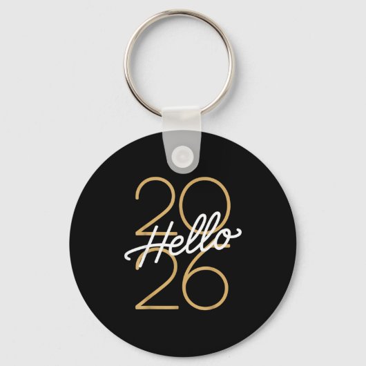 Hello 2026 New Year Celebration Eve Party Men Wome Sleutelhanger (Voorkant)