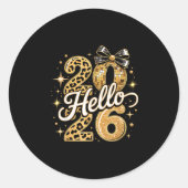 Hello 2026 New Year Party Family Matching Gift  Ronde Sticker (Voorkant)