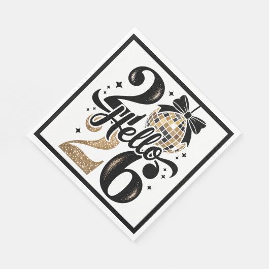 Hello 2026 New Year Servet (Hoek)