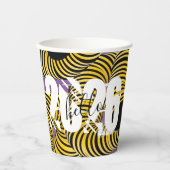 Hello 2026 New Years Trippy Bold Font Papieren Bekers (Voorkant)