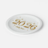 Hello 2026 Paper Plates Papieren Bordje (Gekanteld)